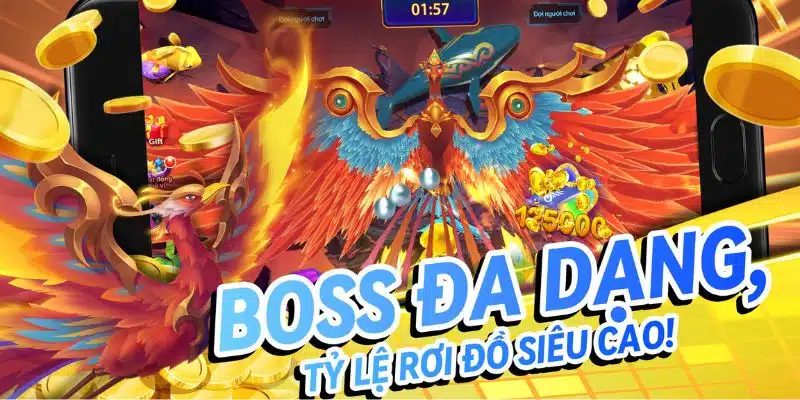 Hệ thống boss đa dạng tha hồ săn bắn